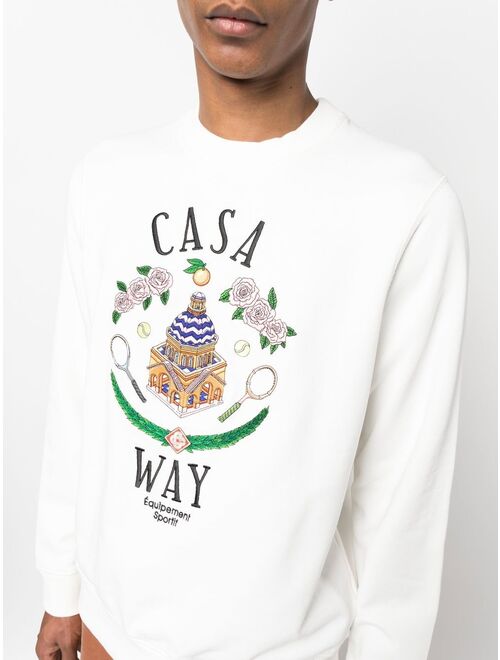 Casablanca Casa Way embroidered sweatshirt