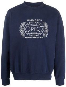 SRFC-print cotton sweatshirt