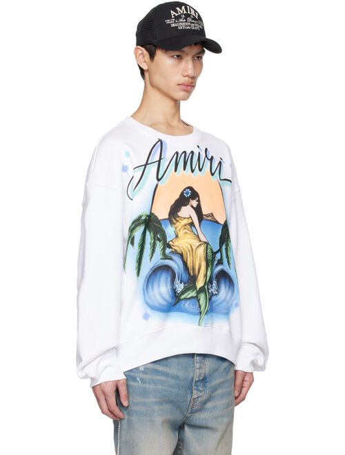 AMIRI White Printed Sweatshirt