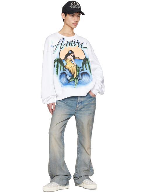 AMIRI White Printed Sweatshirt