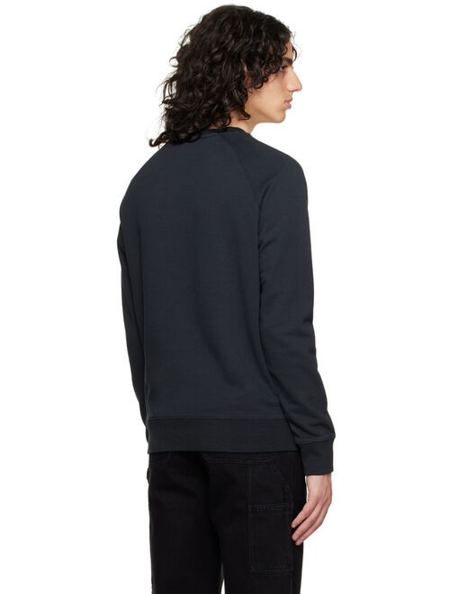 Maison Kitsune Black Handwriting Clean Sweatshirt