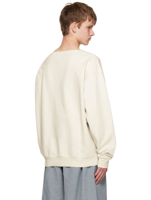 Maison Margiela White Embroidered Sweatshirt