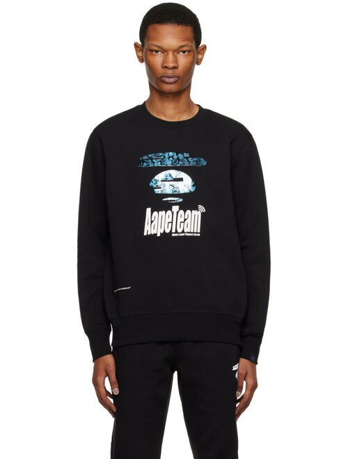 AAPE by A Bathing Ape Black Bonded Sweatshirt