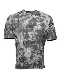 Mens Stalker Short Sleeve Hunting Shirt, 100% Cotton, Stealthy Camo Tee