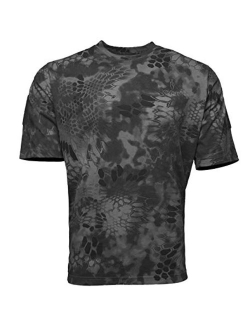 Mens Stalker Short Sleeve Hunting Shirt, 100% Cotton, Stealthy Camo Tee