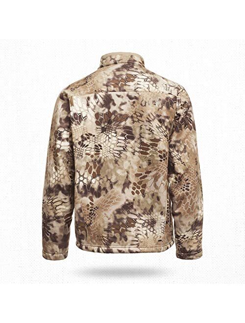 Kryptek Mens Njord Windproof, Cold Weather, Super Quiet Soft Shell Camo Jacket