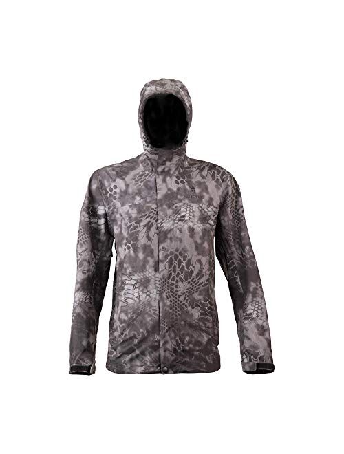 Kryptek Men's Jupiter Waterproof, Breathable, Packable Camo Hunting Jacket