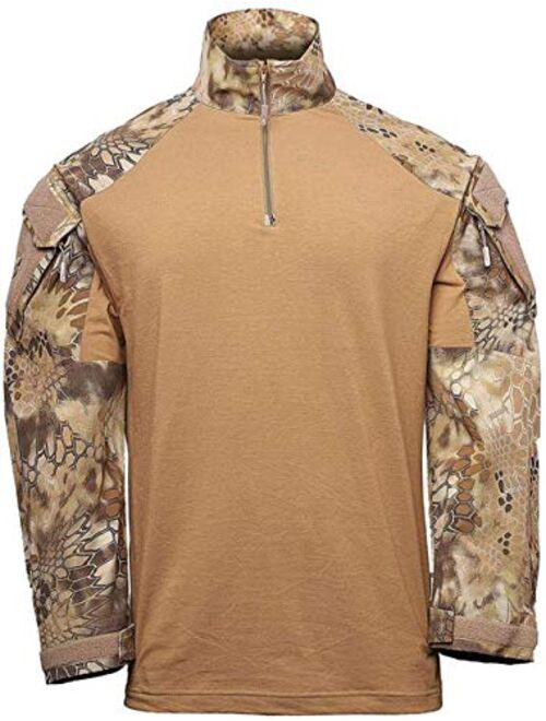 Kryptek Men's Tactical Rugby Half Zip, Long Sleeve Shirt