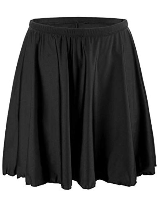 Firpearl Women's Swim Skirt High Waisted Bikini Bottoms Athletic Modest Swimsuit Bottom with Brief