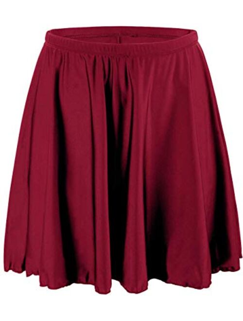 Firpearl Women's Swim Skirt High Waisted Bikini Bottoms Athletic Modest Swimsuit Bottom with Brief