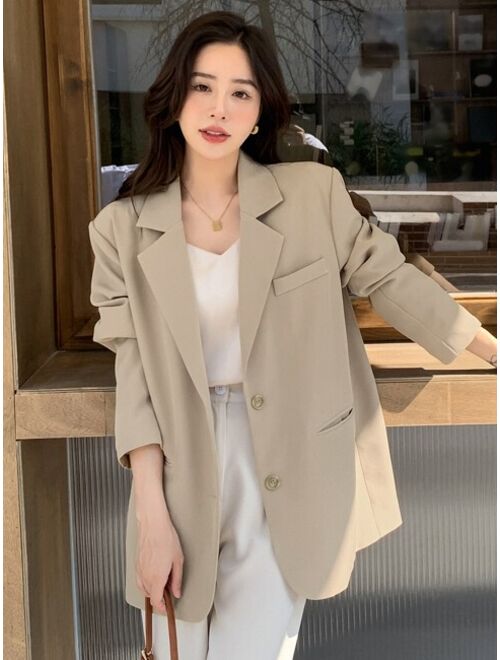 DAZY Lapel Neck Single Breasted Blazer