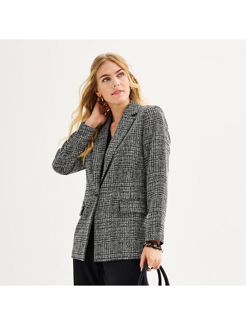 Women's Nine West Single-Button Longline Blazer