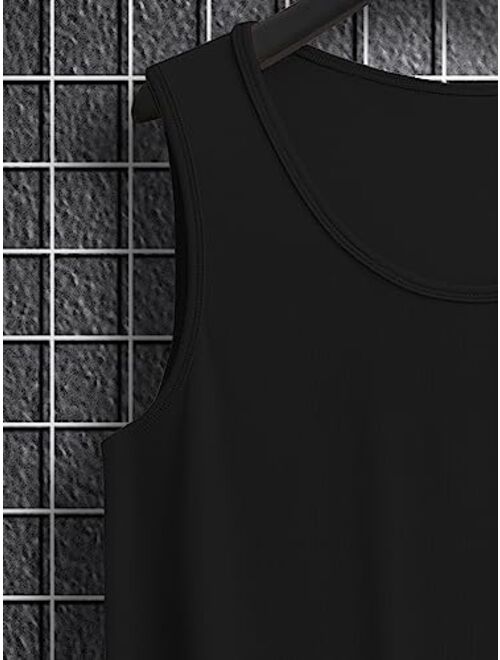 SOLY HUX Men's Scoop Neck Basic Tank Tops Casual Summer Sleeveless T Shirt Muscle Tees