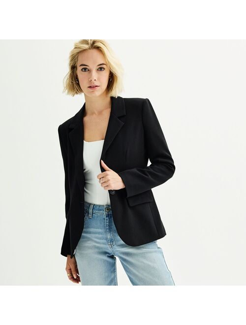 Juniors' SO One Button Blazer