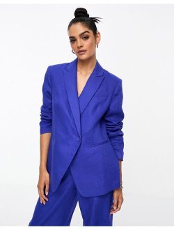 classic blazer in cobalt blue