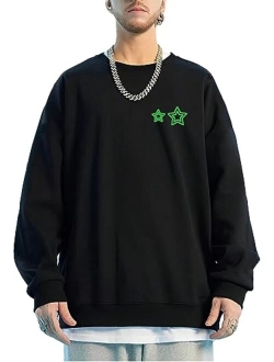 Men's Graphic Sweatshirt Long Sleeve Crewneck Casual Pullover Tops