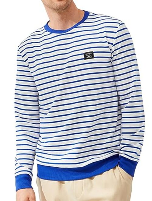 SOLY HUX Men's Graphic Sweatshirt Long Sleeve Crewneck Casual Pullover Tops