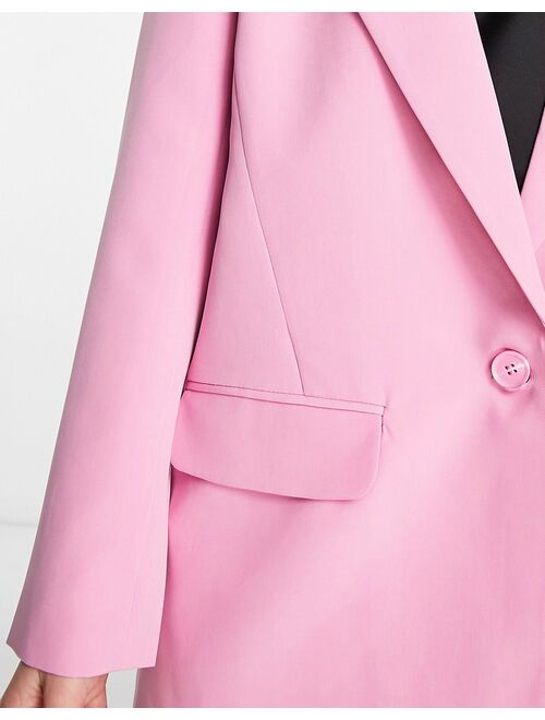 Only oversized blazer in pink