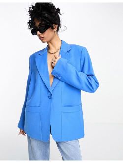 NA-KD x Maddy Nigmatullin oversized blazer in blue - part of a set