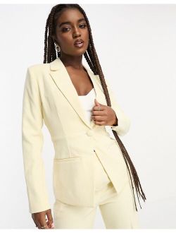 The Frolic backless blazer with tie up detail in vanilla - part of a set