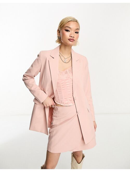 Only oversized blazer in pale pink - part of a set