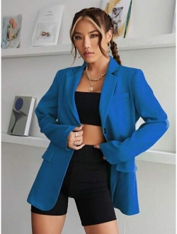 Essnce Lapel Neck Flap Detail Blazer