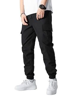 Men's Flap Pocket Drawstring Elastic Waist Street Cargo Pants