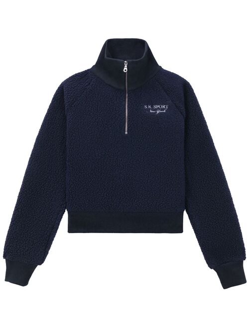 Sporty & Rich half-zip fleece sweatshirt