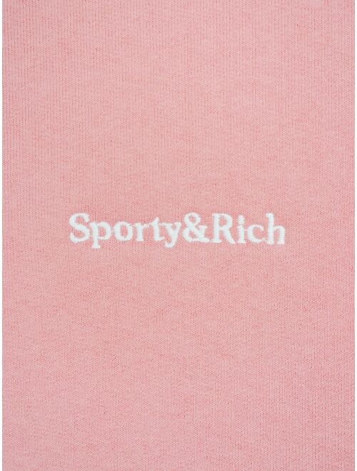 Sporty & Rich embroidered-logo cotton sweatshirt