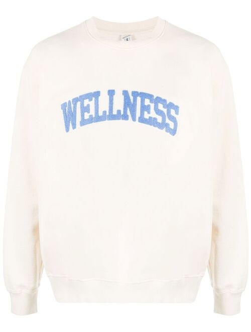 Sporty & Rich Wellness-applique cotton sweatshirt