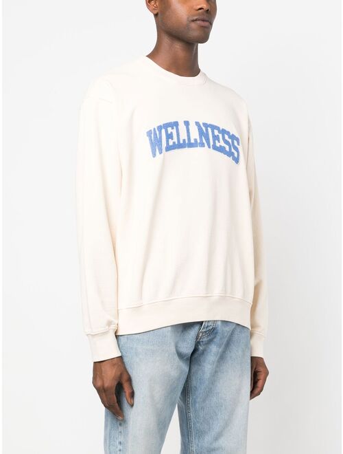 Sporty & Rich Wellness-applique cotton sweatshirt