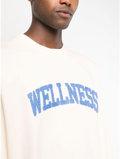 Sporty & Rich Wellness-applique cotton sweatshirt