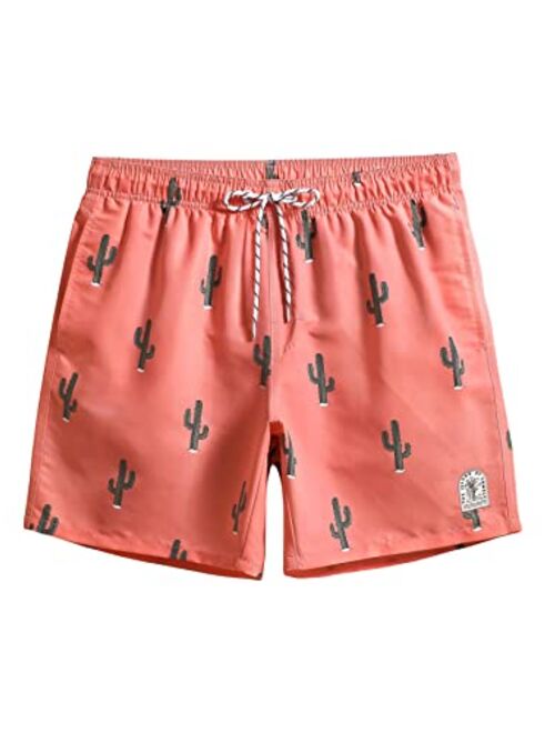 SOLY HUX Men's Cartoon Print Drawstring High Waisted Sweat Shorts Casual Summer Track Shorts with Pocket