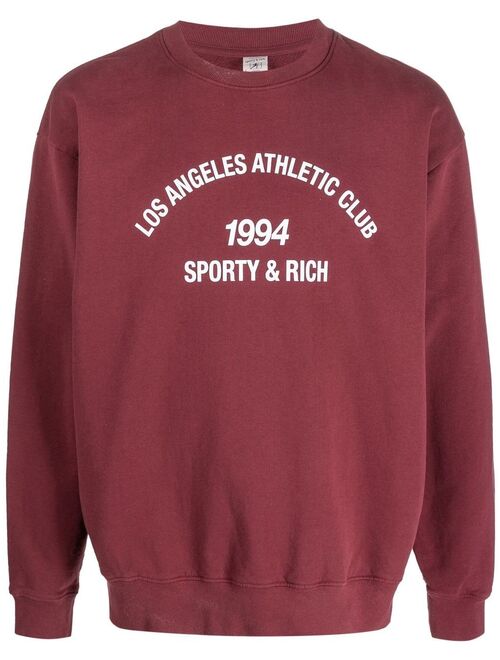 Sporty & Rich logo-print cotton sweatshirt