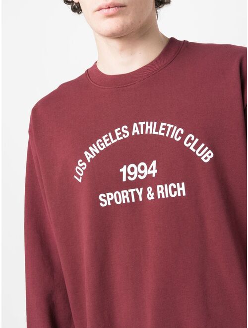 Sporty & Rich logo-print cotton sweatshirt