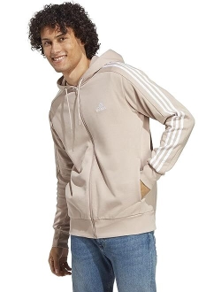 Big & Tall Essentials French Terry 3-Stripes Full Zip Hoodie