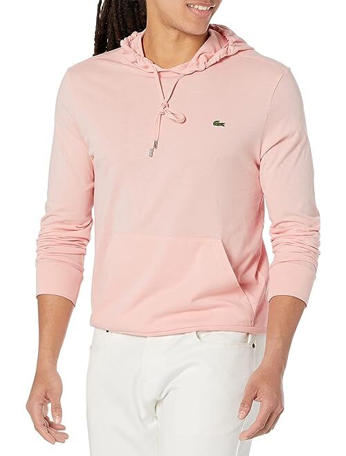 Lacoste Long Sleeve Hoodie Jersey T-Shirt w/ Central Pocket