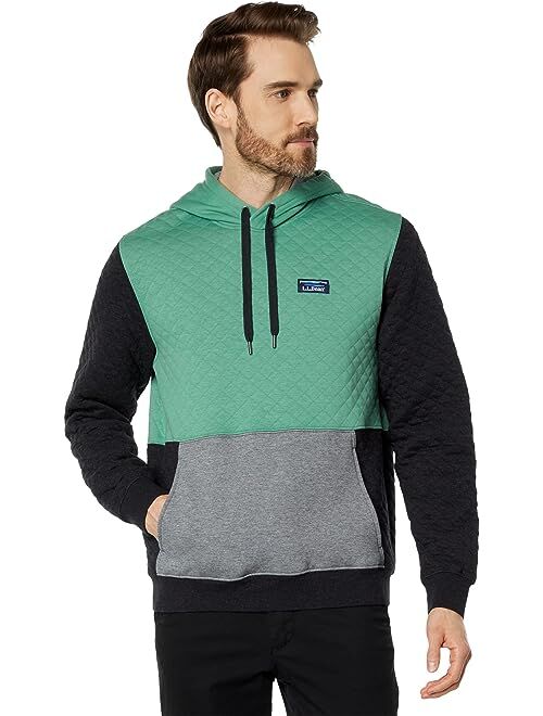 L.L.Bean Quilted Pullover Hoodie Color-Block