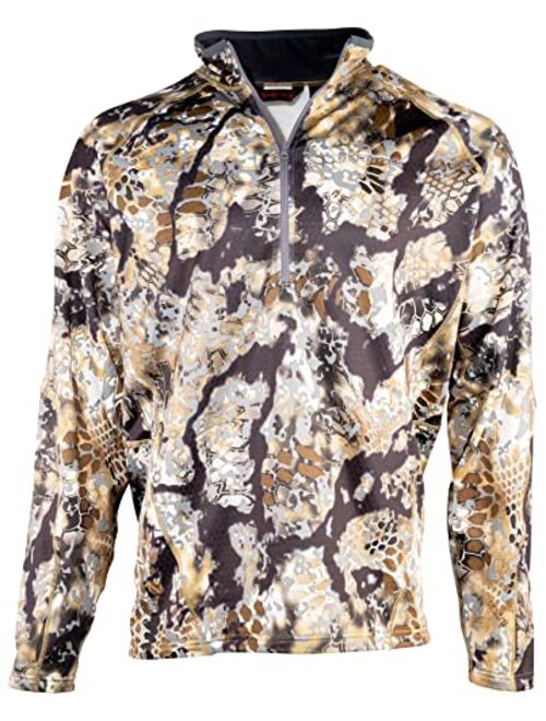 Kryptek Men's Cronos Half Zip Stealthy Camo Long Sleeve Hunting Shirt