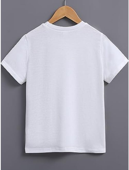 SOLY HUX Boy's Color Block Short Sleeve T Shirt Round Neck Pocket Front Tee Tops