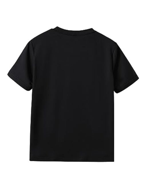 SOLY HUX Boy's Color Block T Shirt Short Sleeve Round Neck Letter Patched Tee Tops