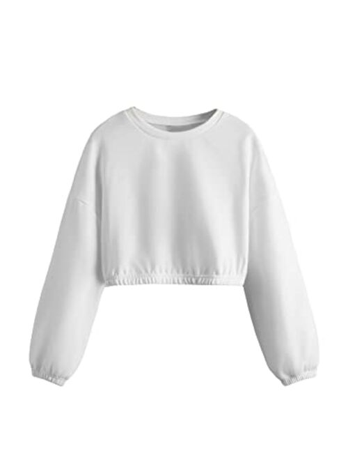 SOLY HUX Girl's Cartoon Letter Print Long Sleeve Pullover Top Sweatshirt