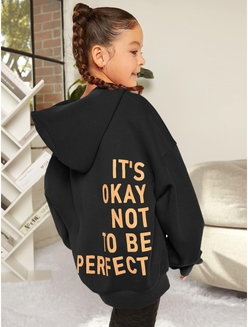 SOLY HUX Girl's Graphic Letter Print Sweatshirt Long Sleeve Hoodies Pullover Tops