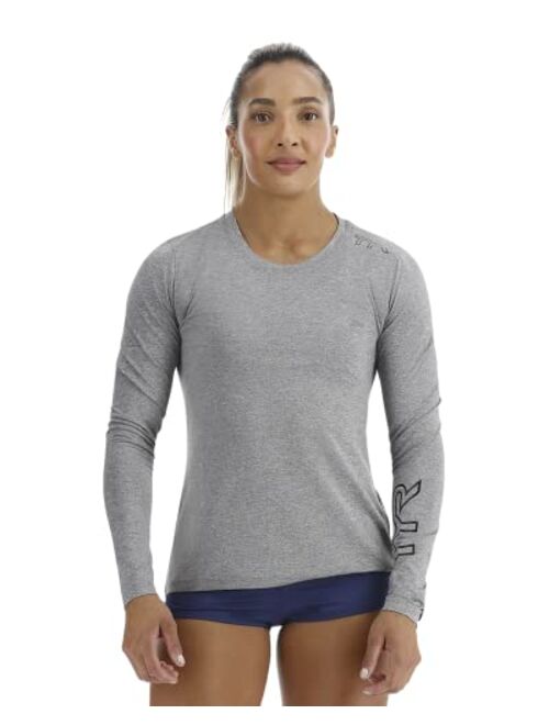 TYR Women's Long Sleeve Sun Protection Performance T-Shirt UPF 50+