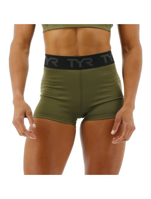 TYR Women's Mid Rise Athletic Workout Short 2"