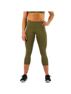 Women's High-Rise Cropped Athletic Performance Workout Leggings