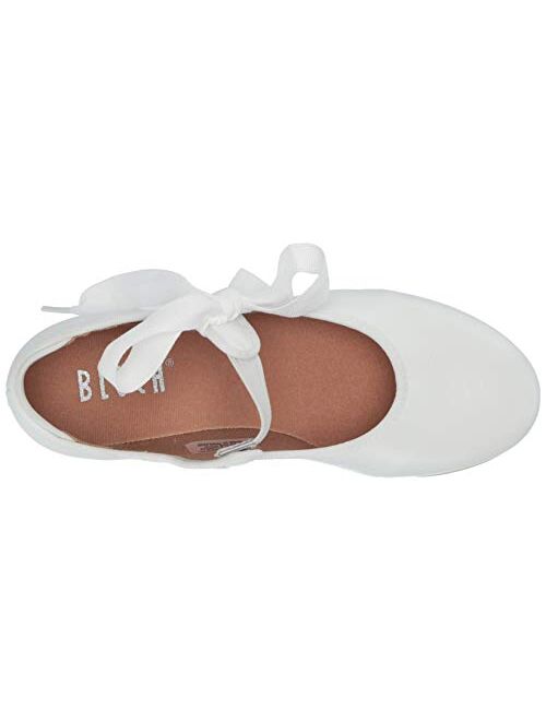 Bloch Girl's Annie Tyette Dance Shoe, Elastic Strap with Grosgrain Ribbon, Cushioned Insole, Non-Slip Sole, Techno Tap Plates Attached, Comfortable, High Durability, Supe