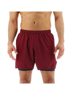 Men's Athletic Performance Workout Lined Momentum Short 6"