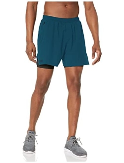 Men's Athletic Performance Workout Lined Momentum Short 6"