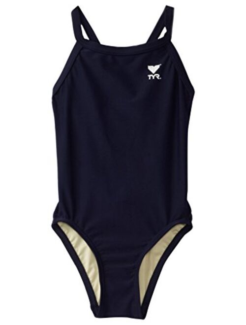 TYR Sport Girls' Solid Diamondback Swim Suit